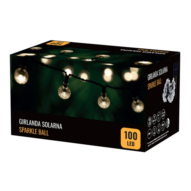 Girlanda solarna kulki SPARKLE BALL 100 LED